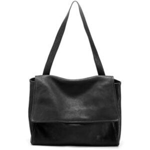 Women's Leather Shoulder Bag Large Capacity Stylish Flip Cover Purse